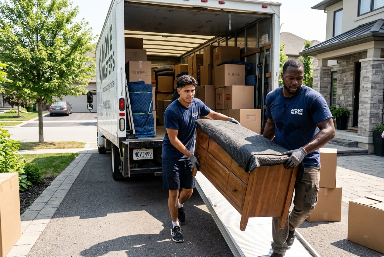 WeMove Pittsburgh crew loading furniture and boxes into a moving truck